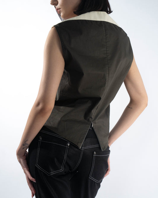 Contrast Yoke Top