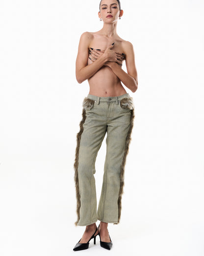 Spliced Bootcut Jeans