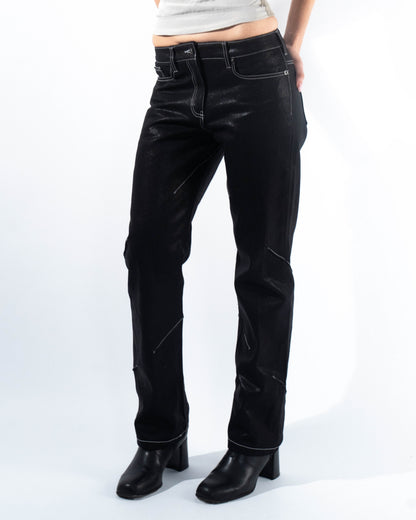 Coated Darted Jeans