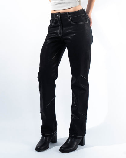Coated Darted Jeans