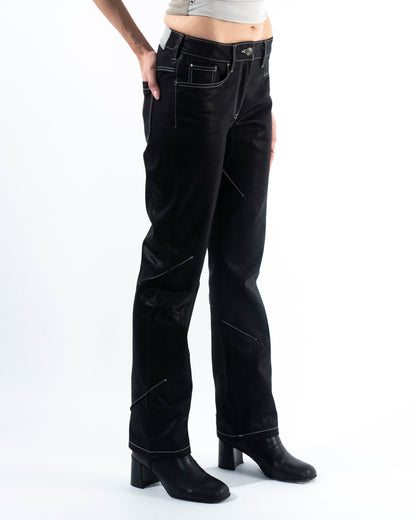 Coated Darted Jeans