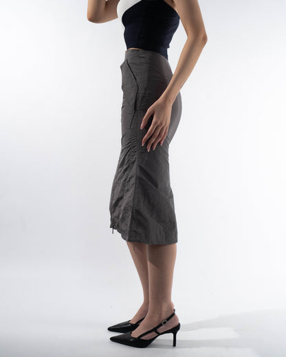 Utility Fishtail Skirt - Gunmetal