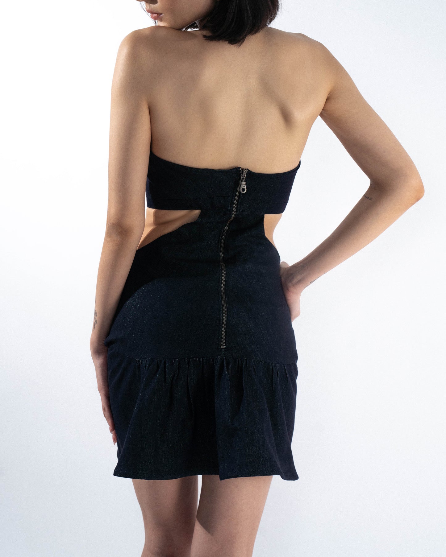 Denim Cut-Out Dress