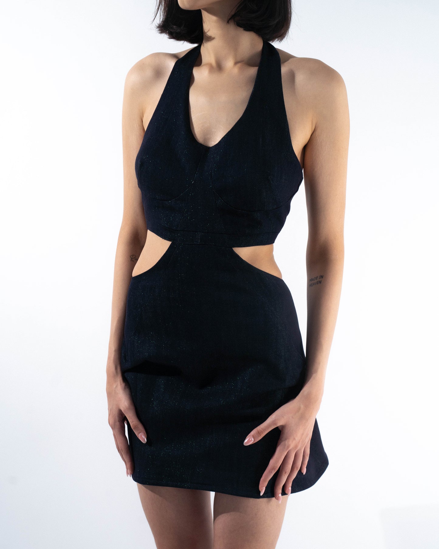 Denim Cut-Out Dress
