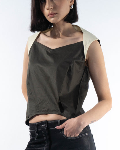 Contrast Yoke Top