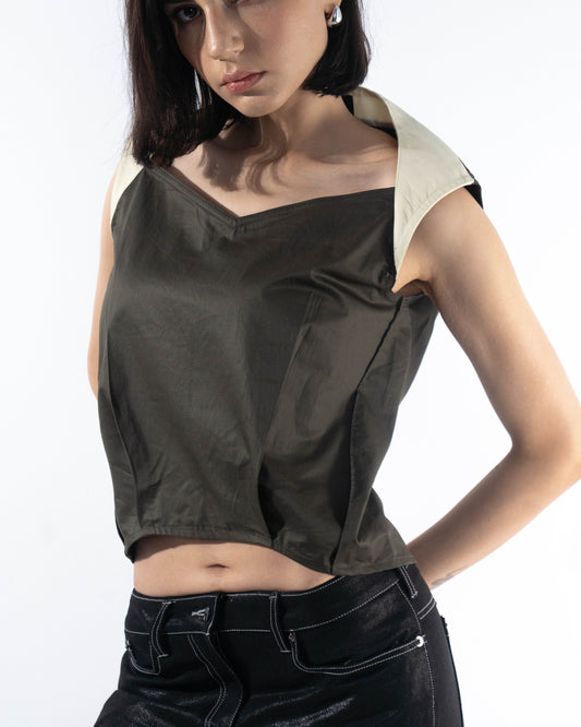 Contrast Yoke Top