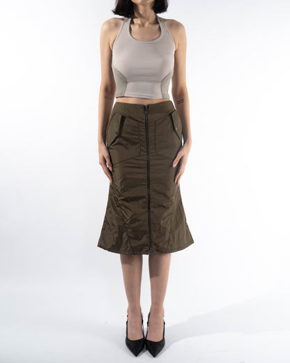 Utility Fishtail Skirt - Olive