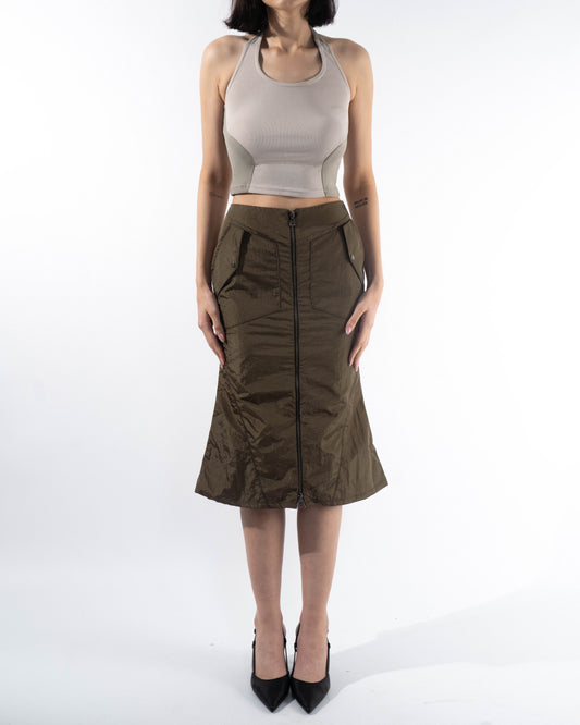 Utility Fishtail Skirt - Olive