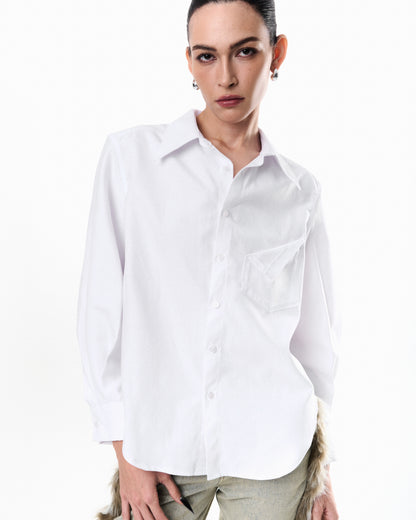 Relaxed Oxford Shirt - White