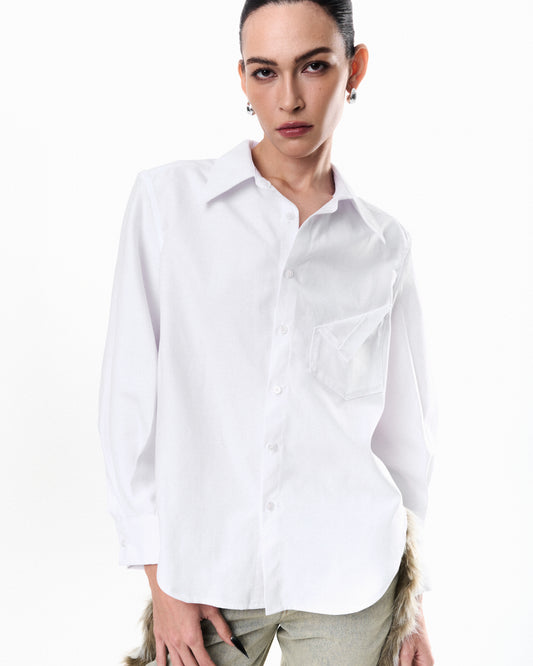 Relaxed Oxford Shirt - White